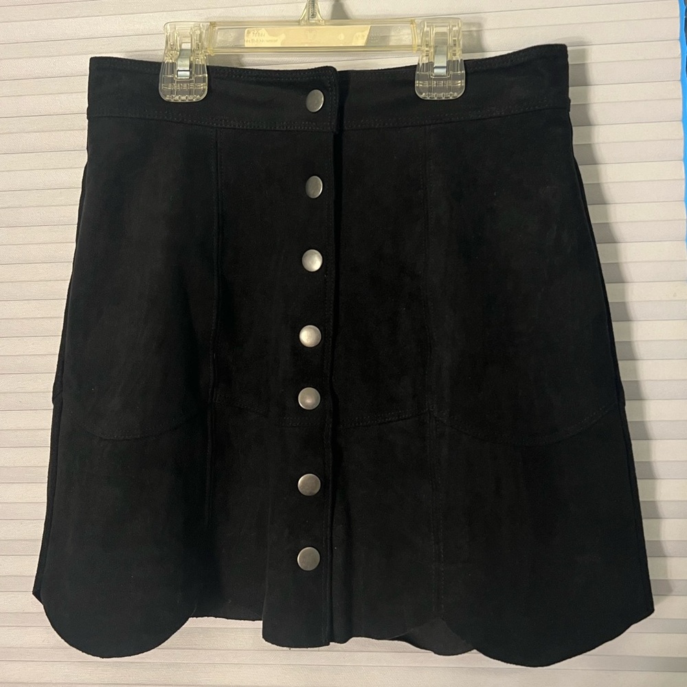 American Eagle Outfitters Button Up Suede Skirt
